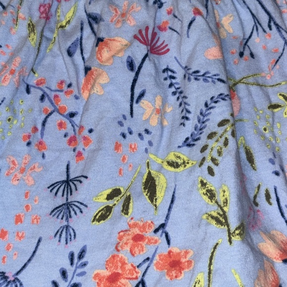 Wonder Nation Baby Girl’s Blue Dress with Spring Floral Pattern Size 3-6 Months - Picture 2 of 4